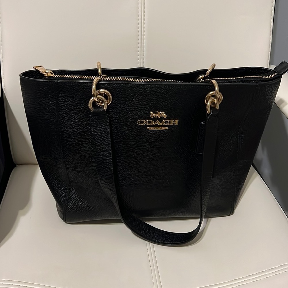 Women coach black purse
